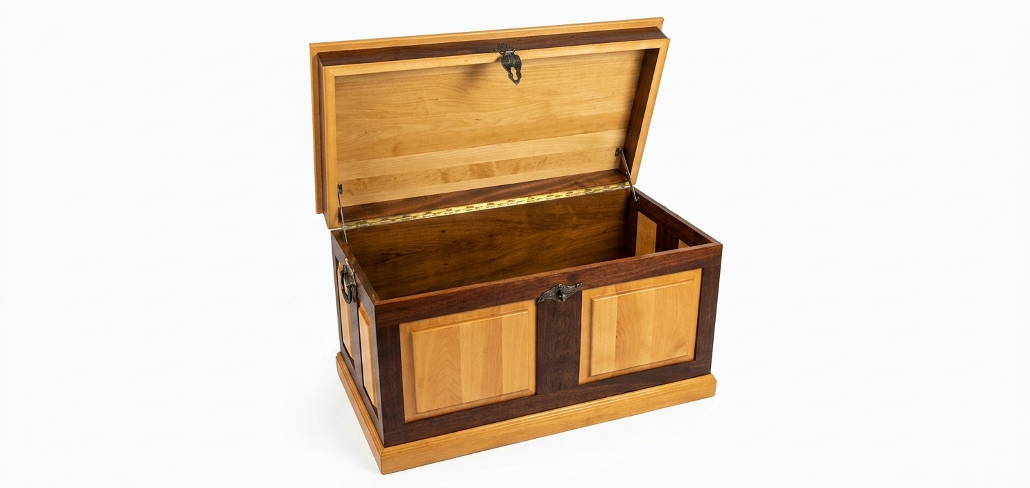 Two-Tone Handcrafted Wooden Kist