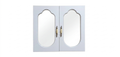White Wall-Mounted Bathroom Cabinet with Mirror