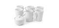 Classic White Tea/Coffee Mugs Set