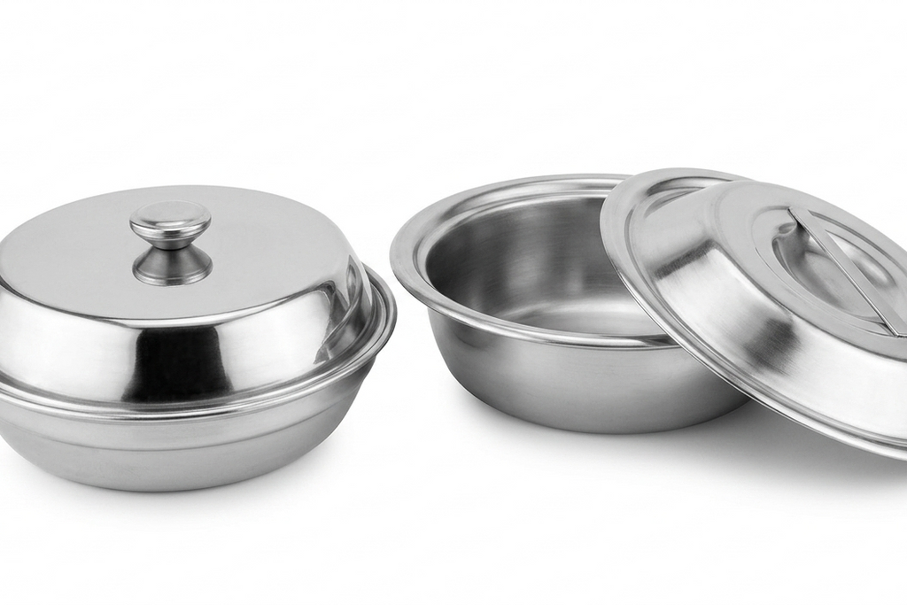 Stainless Steel Serving Bowls with Lids
