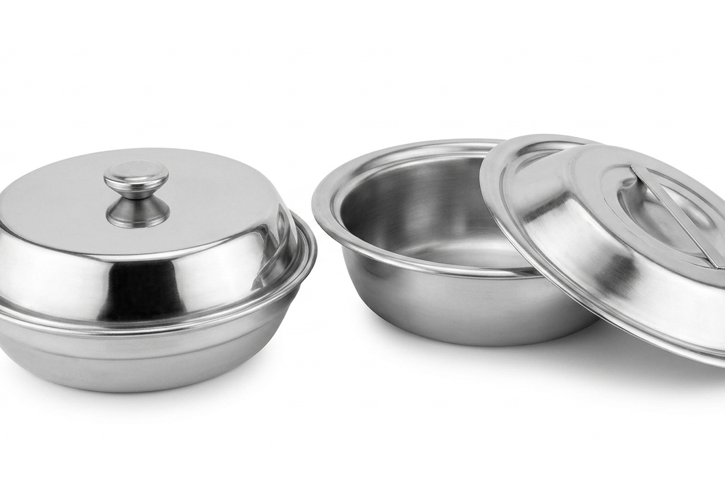 Stainless Steel Serving Bowls with Lids