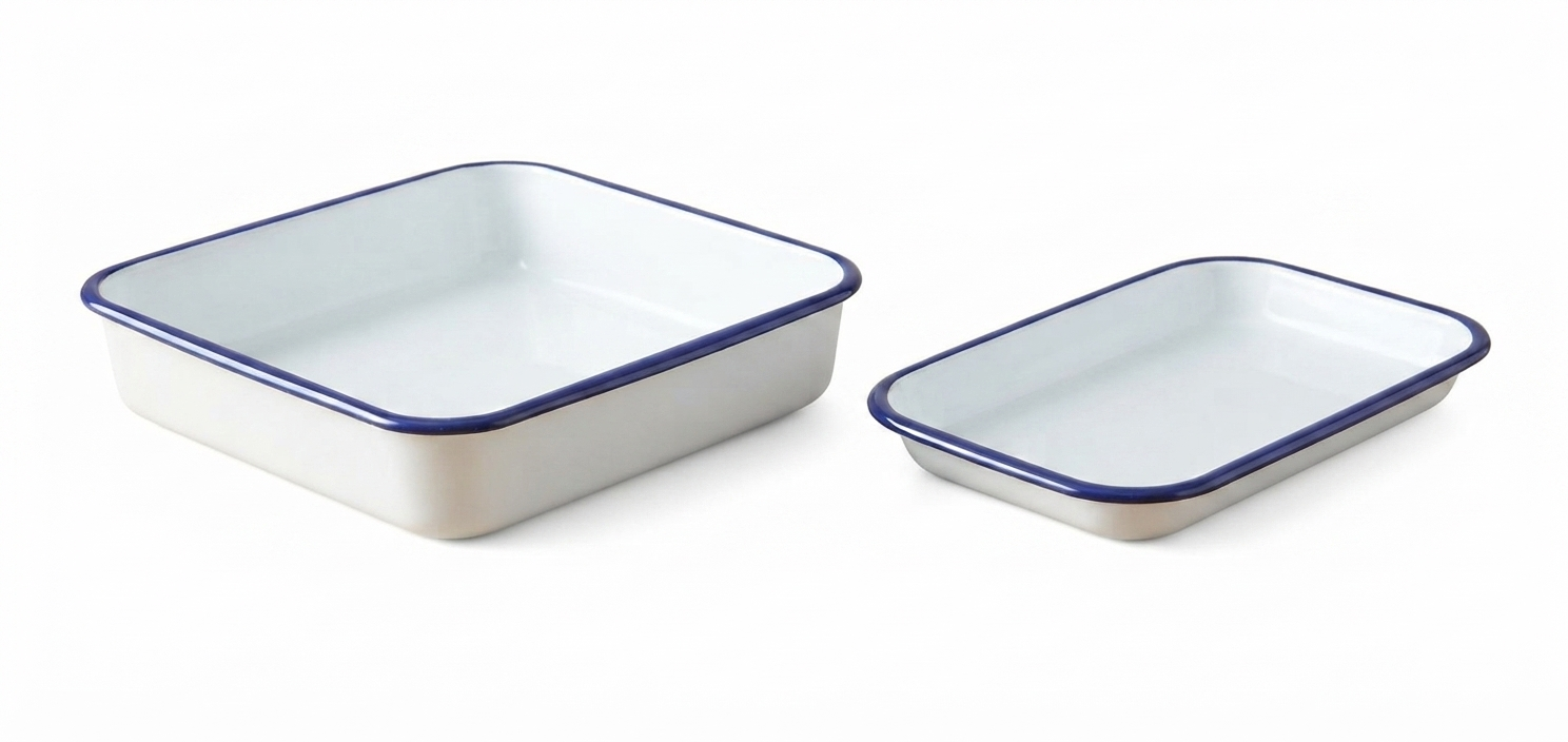 Enamel-Coated Baking and Serving Trays