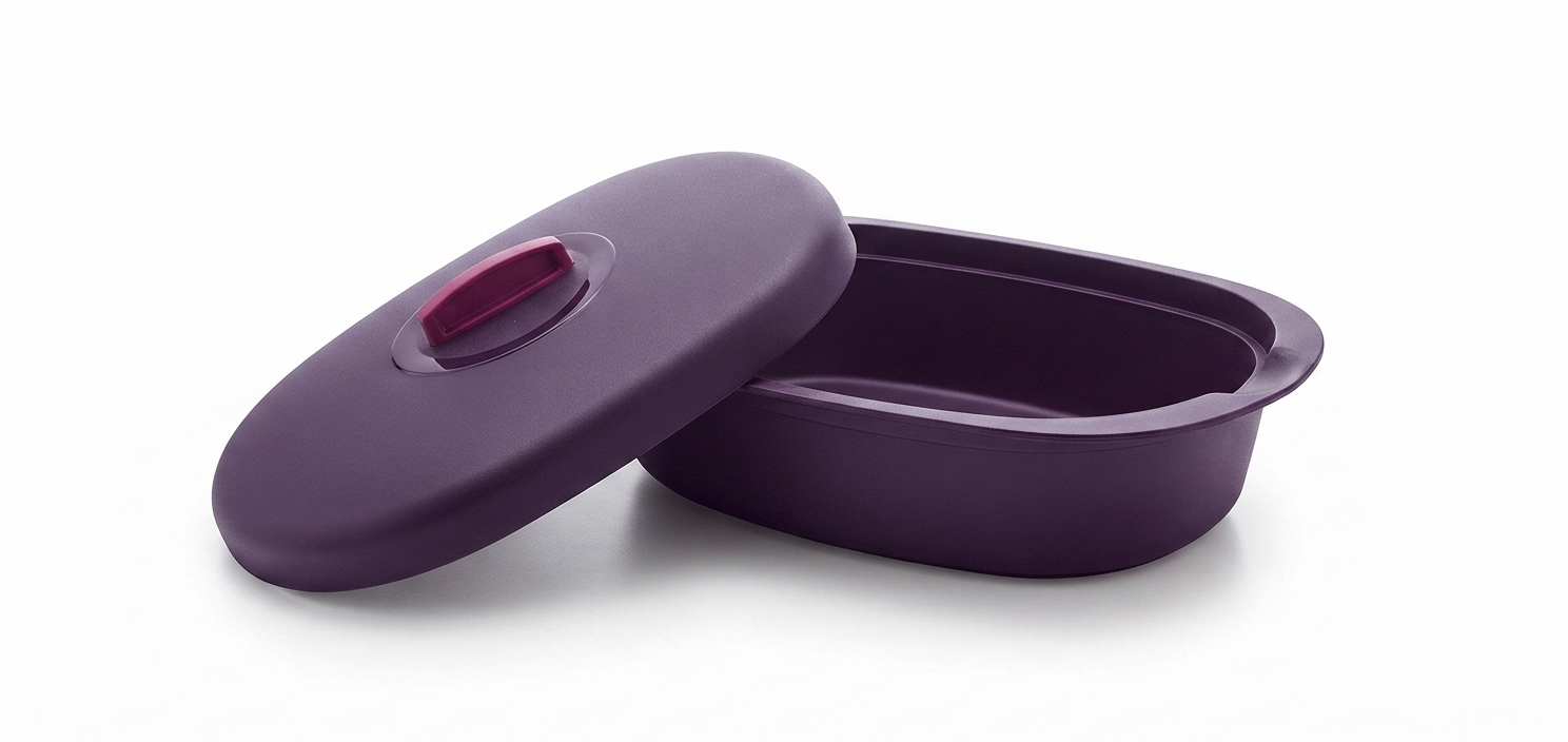 Purple Tupperware Covered Casserole Container