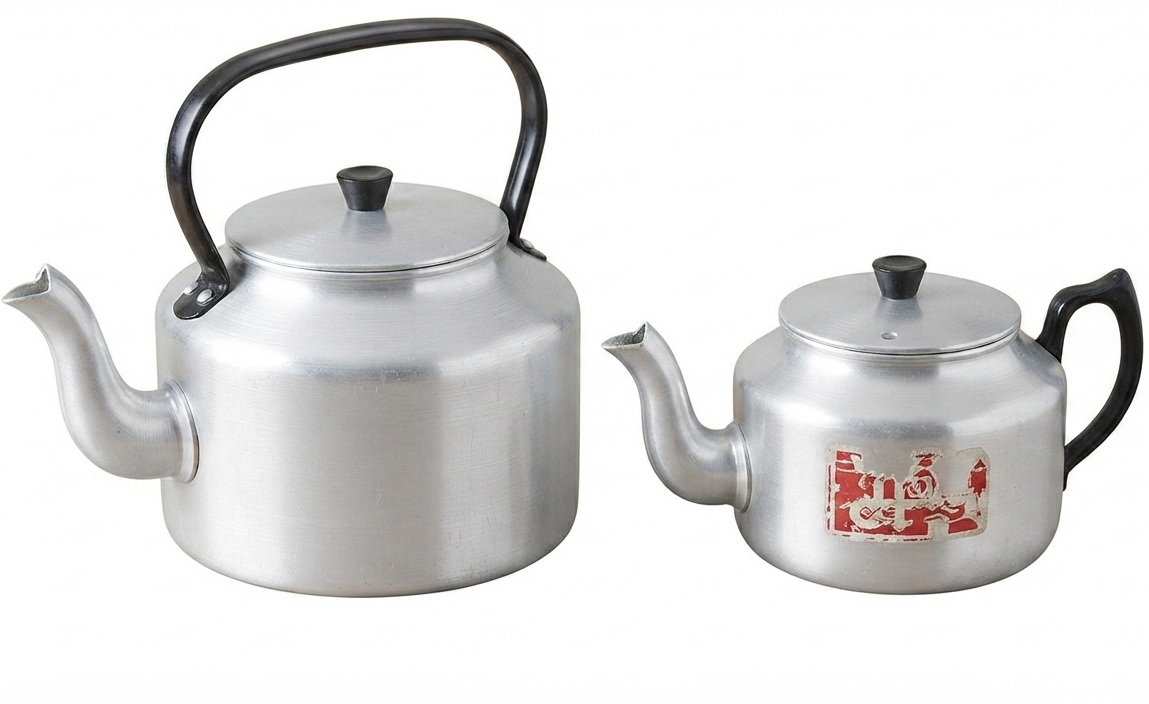 Set of Two Hart Aluminum Teapots