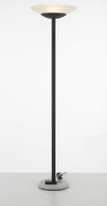 Dimmable Black Floor Lamp with Uplighter Shade