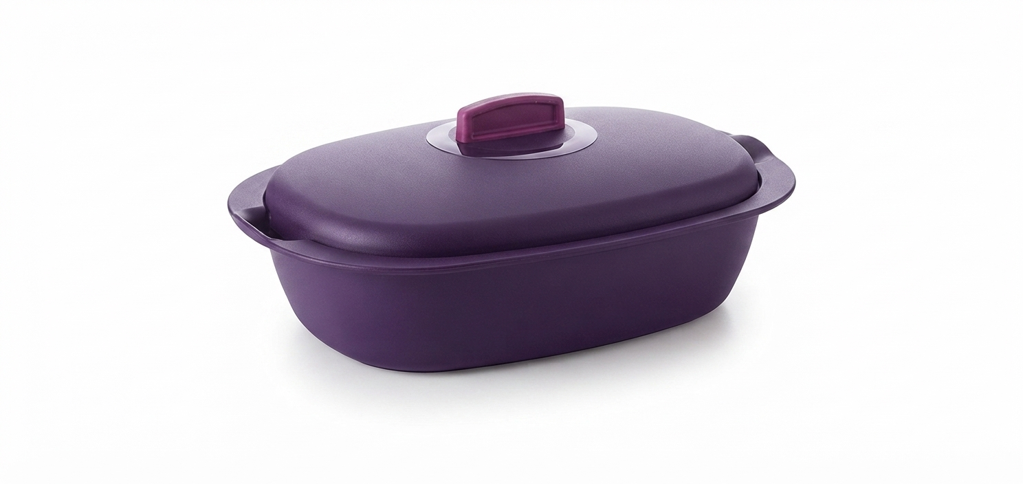 Purple Tupperware Covered Casserole Container