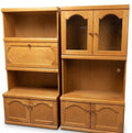Light Wood Cabinet and Bookcase Set