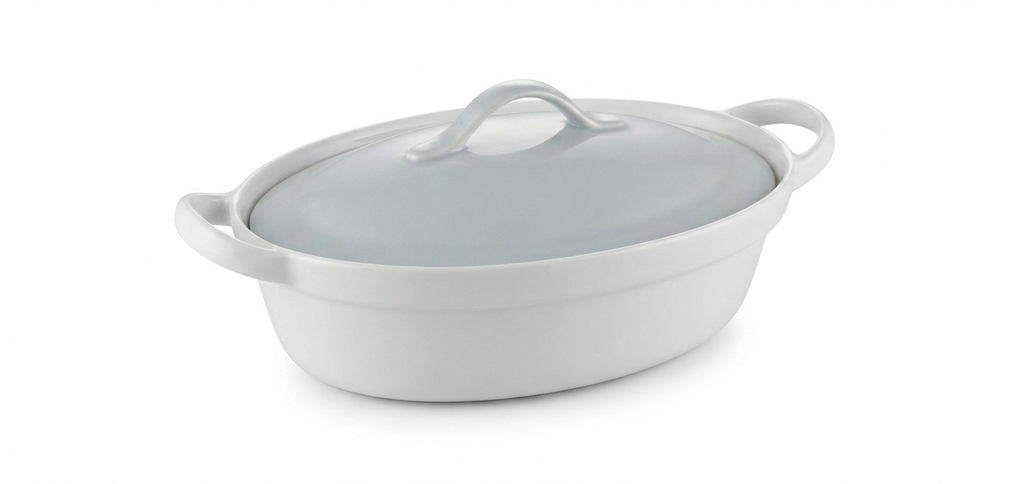 Ceramic Oval Casserole Dish with Lid