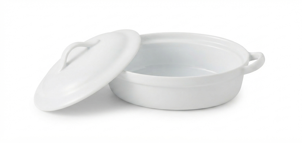 Ceramic Oval Casserole Dish with Lid